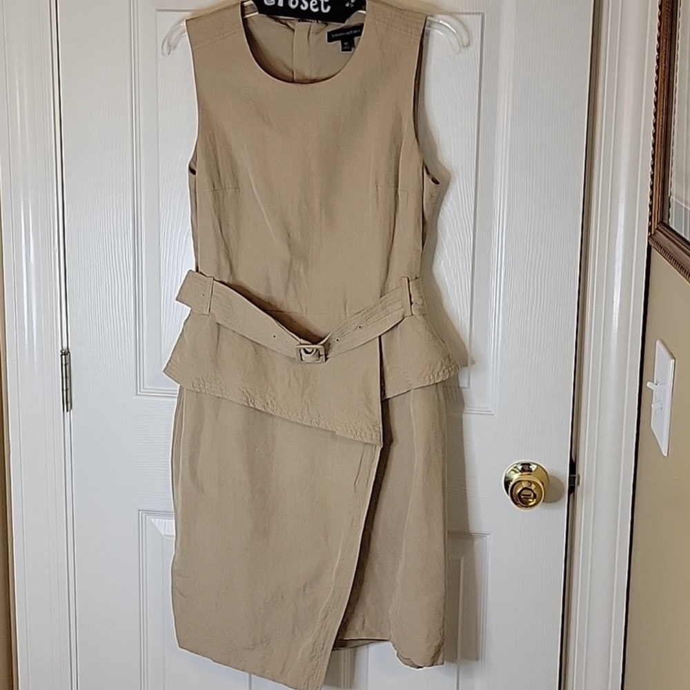 Banana Republic Asymmetrical Tan Dress